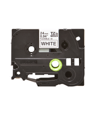 เทปพิมพ์ฉลาก Brother TZE-FX251 Black on White Flexible-ID, 24mm wide