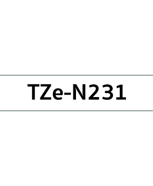 เทปพิมพ์ฉลาก Brother TZE-N231 ชนิดไม่เคลือบพลาสติก 